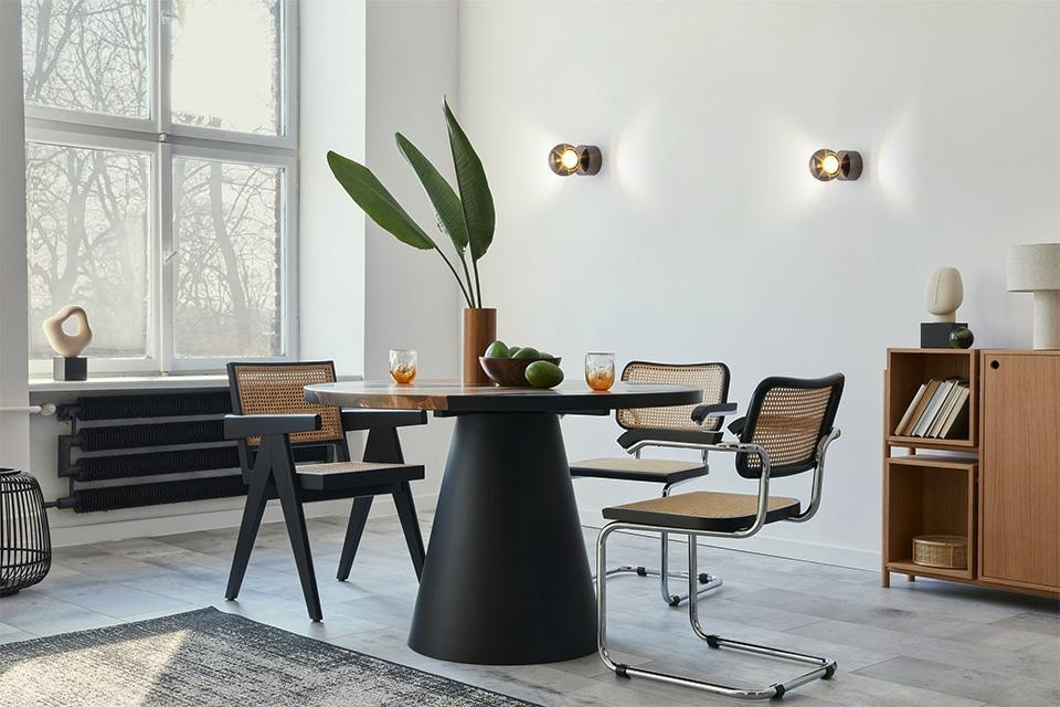 kinkiet eos czarny chrom